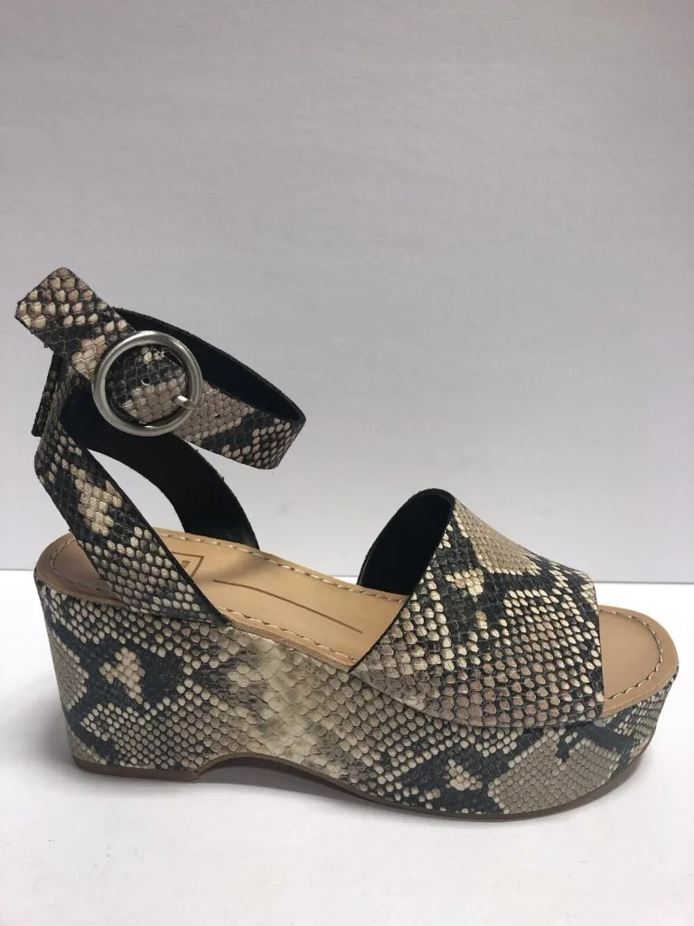 Dolce Vita Women’s Lesly Snake Print Wedge Sandals, Size 7.5M